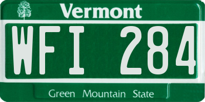 VT license plate WFI284