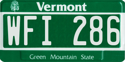 VT license plate WFI286
