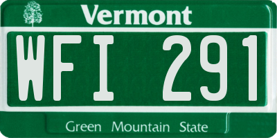 VT license plate WFI291