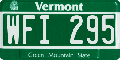 VT license plate WFI295