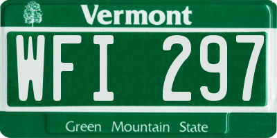 VT license plate WFI297