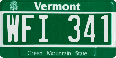 VT license plate WFI341