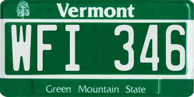 VT license plate WFI346