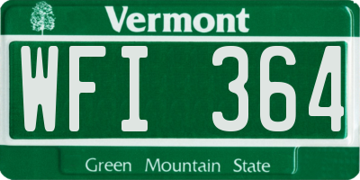 VT license plate WFI364