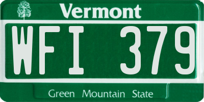 VT license plate WFI379