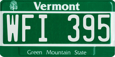 VT license plate WFI395