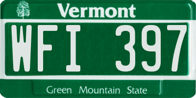 VT license plate WFI397