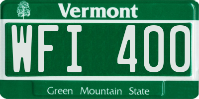 VT license plate WFI400
