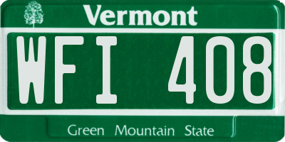 VT license plate WFI408