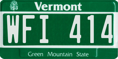 VT license plate WFI414