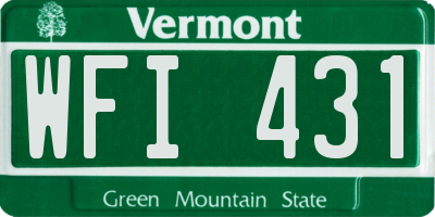 VT license plate WFI431