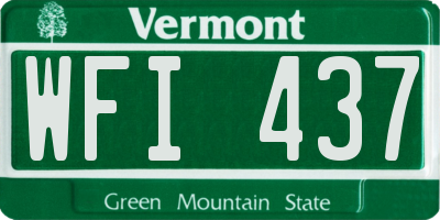 VT license plate WFI437