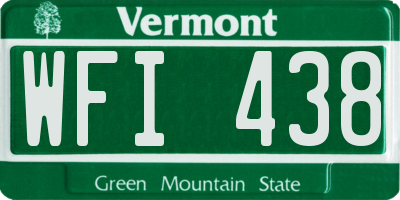 VT license plate WFI438