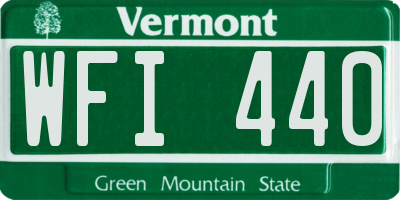 VT license plate WFI440