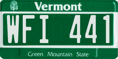 VT license plate WFI441