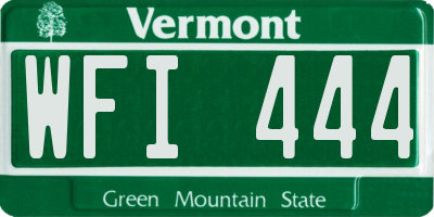 VT license plate WFI444