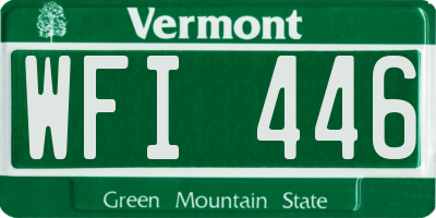 VT license plate WFI446