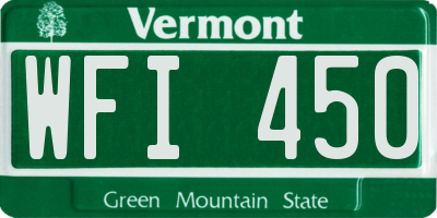 VT license plate WFI450
