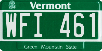 VT license plate WFI461