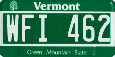 VT license plate WFI462