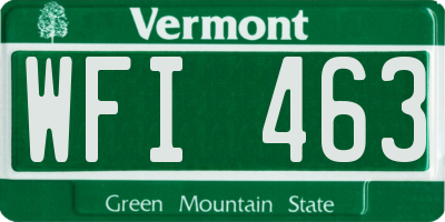 VT license plate WFI463