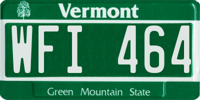 VT license plate WFI464