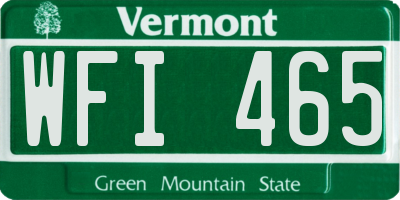 VT license plate WFI465