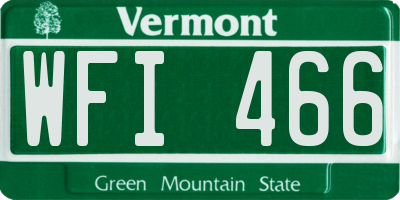 VT license plate WFI466