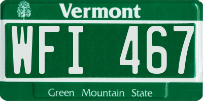 VT license plate WFI467