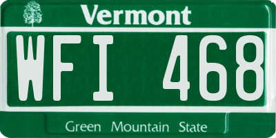 VT license plate WFI468