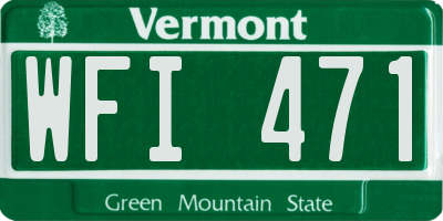 VT license plate WFI471