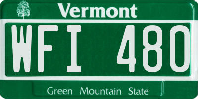 VT license plate WFI480