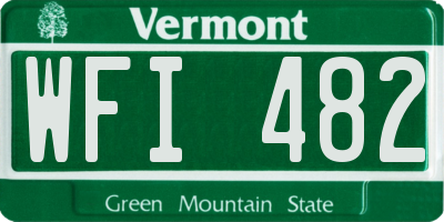 VT license plate WFI482