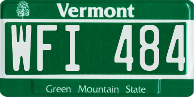 VT license plate WFI484