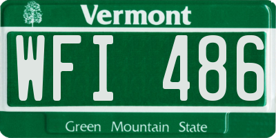 VT license plate WFI486