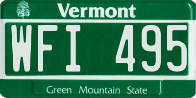 VT license plate WFI495