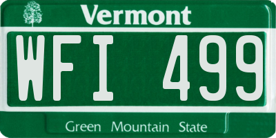 VT license plate WFI499