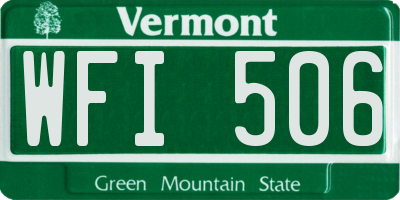 VT license plate WFI506