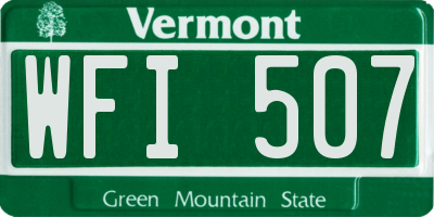 VT license plate WFI507