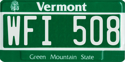 VT license plate WFI508