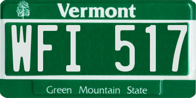 VT license plate WFI517