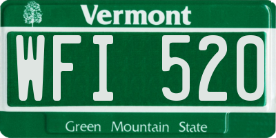 VT license plate WFI520