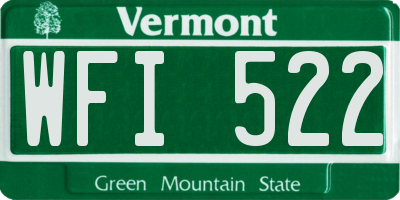 VT license plate WFI522