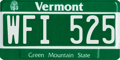 VT license plate WFI525