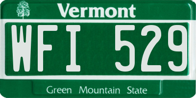 VT license plate WFI529