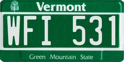 VT license plate WFI531