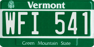 VT license plate WFI541