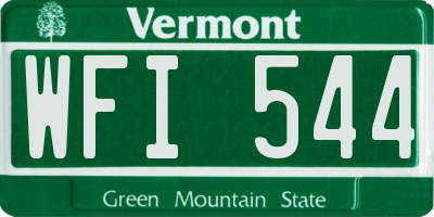 VT license plate WFI544