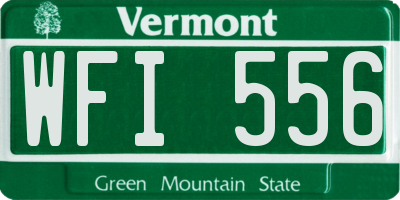 VT license plate WFI556