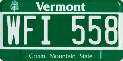 VT license plate WFI558